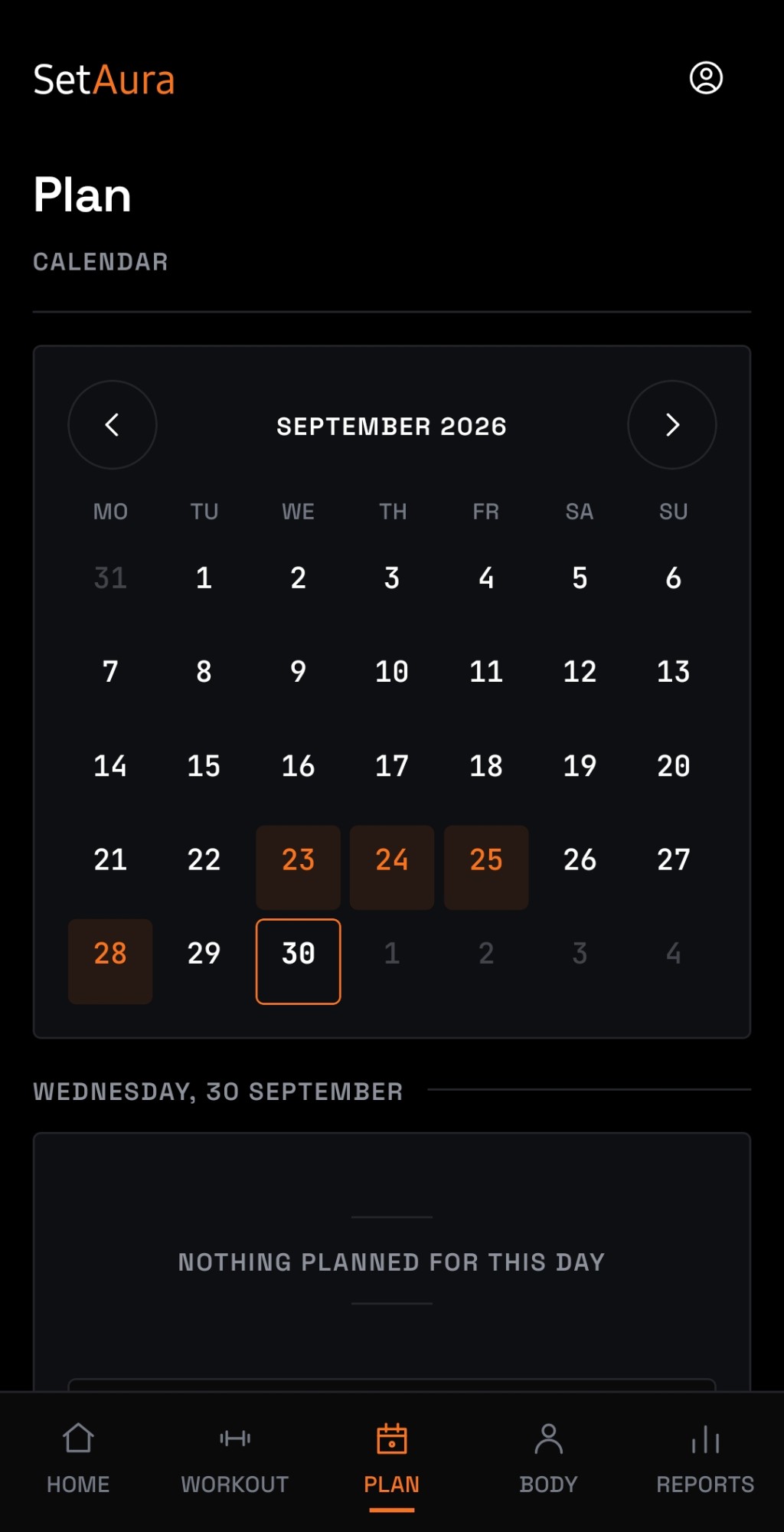 Planning calendar